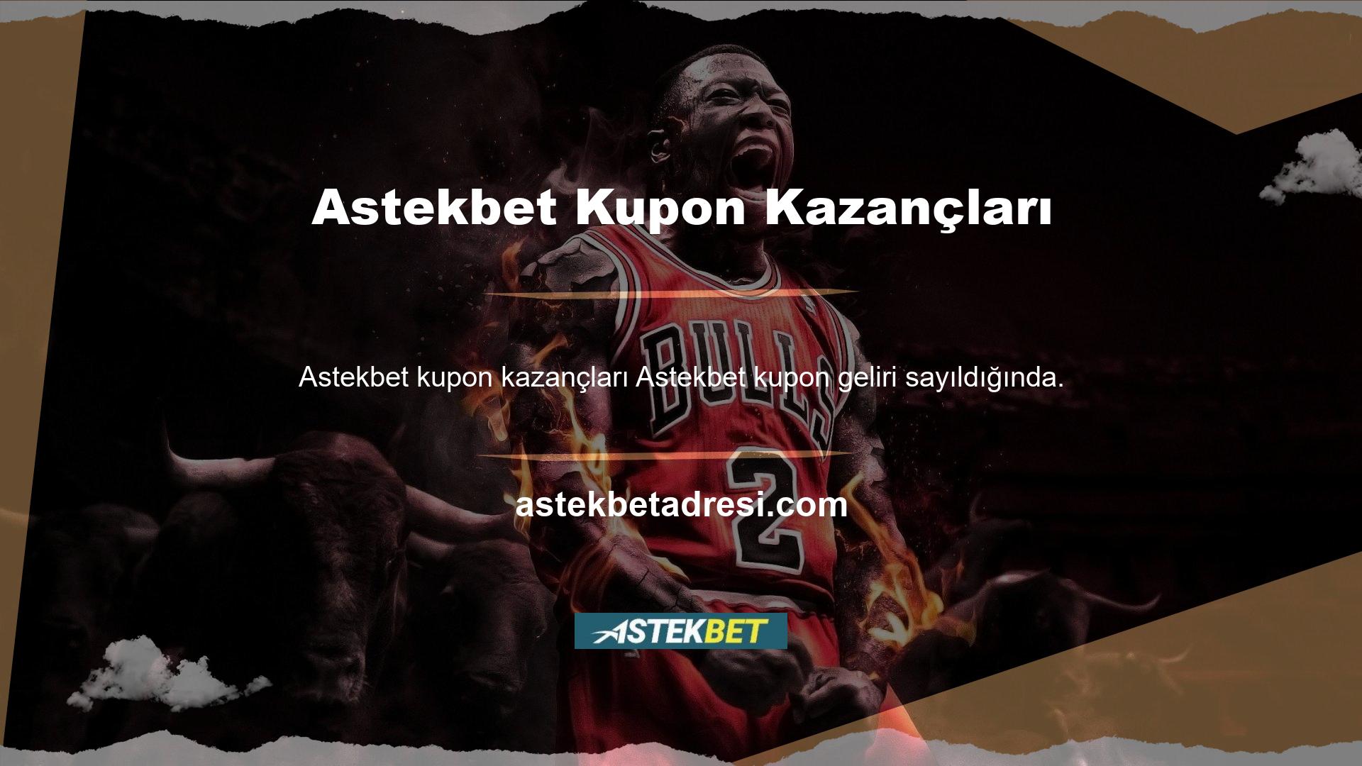 Kupon kazançları, Astekbet Canlı Bahis kuponlarına eklendikten sonra tüm oyunlar hesabınızda hesaplanır